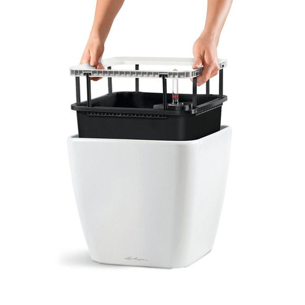 Умный вазон Lechuza Quadro Premium LS 21 4 л серый 16123