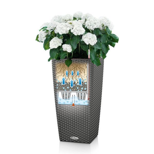 Умный вазон Lechuza Cubico Cottage 30 14 л серый 15222