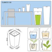 Умный вазон Lechuza Cubico Premium 30 14 л серый 18184