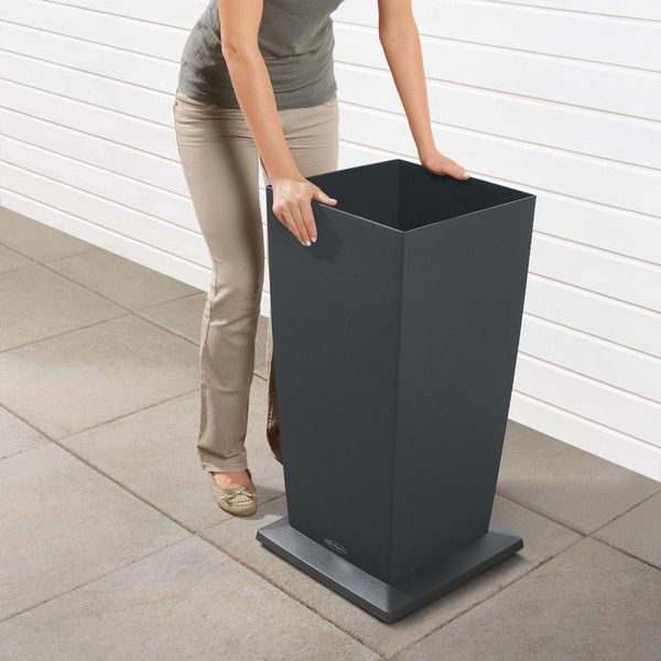 Умный вазон Lechuza Cubico Color 40 31 л серый 13158