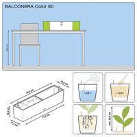 Умный вазон Lechuza Balconera Color 80 12 л коричневый 15684