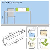 Умный вазон Lechuza Balconera Cottage 80 12 л коричневый 15615