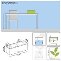 Фото Умный вазон Lechuza Balconissima 40 7,5 л серый 13684