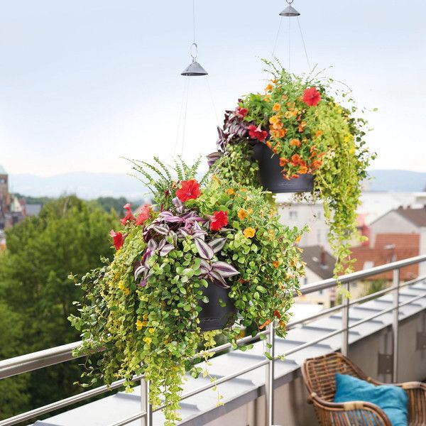 Подвес для вазона Lechuza Cascadino Color серый 14996