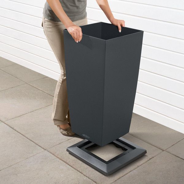 Ролики для вазона Lechuza Cubico 30 черный 13427