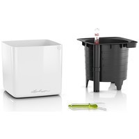 Фото Кашпо Lechuza Cube Glossy 16 белый блестящий 13520