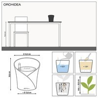 Фото Кашпо для орхидей Lechuza Orchidea 20 ярко-красный матовый 13962