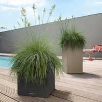 Кашпо Lechuza Canto Stone Low 30 графитово-черный 13702