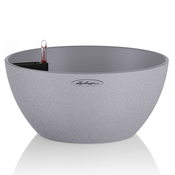 Кашпо Lechuza Cubeto Stone 40 серый камень 13840