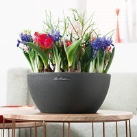 Кашпо Lechuza Cubeto Stone 40 серый камень 13840