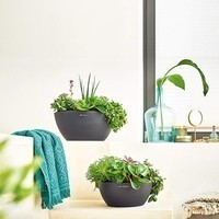 Кашпо Lechuza Cubeto Stone 40 серый камень 13840