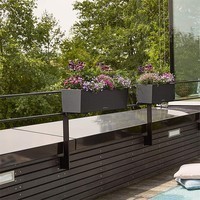 Вазон Lechuza Balconera Stone 80 графитовый черный 15662