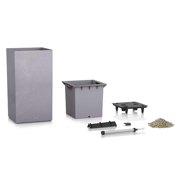 Вазон Lechuza Canto Stone High 30 серый камень 13600