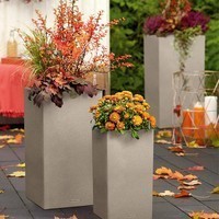 Вазон Lechuza Canto Stone High 30 серый камень 13600