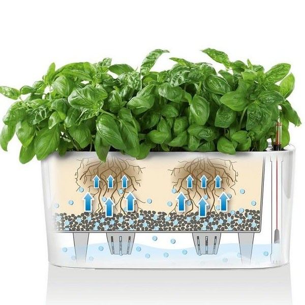 Вазон Lechuza DELTA 20 Белый блестящий 15560