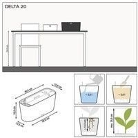 Вазон Lechuza DELTA 20 Белый блестящий 15560