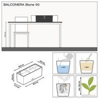 Вазон Lechuza Balconera Stone 50 графитово-черный 15652