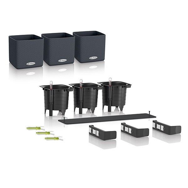 Комплект Lechuza Green Wall Home Kit Color 48х6х14 см серый 13399