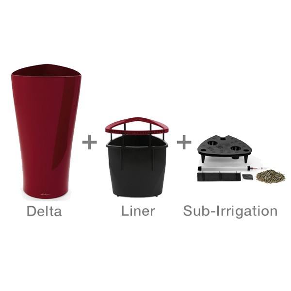 Вазон Lechuza Delta 40 красный 15539