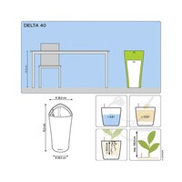 Фото Вазон Lechuza Delta 40 красный 15539