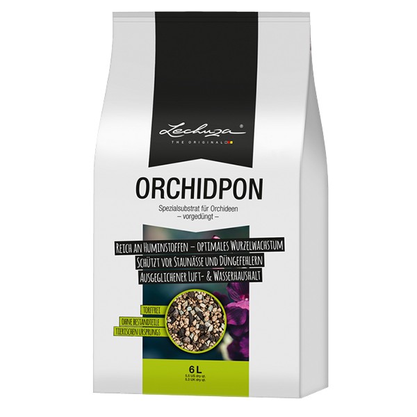 Стабильный неорганический субстрат Lechuza Orchidpon для орхидей 6 л 19581