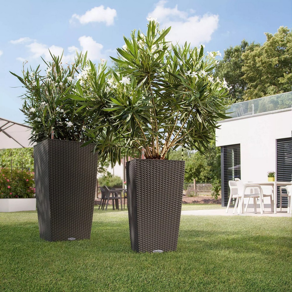 Умный вазон Lechuza Cubico Cottage 30 14 л светло-серый 15157