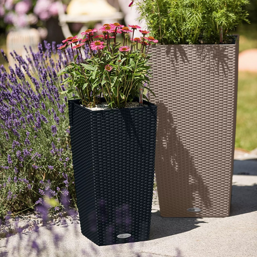 Умный вазон Lechuza Cubico Cottage 30 14 л светло-серый 15157