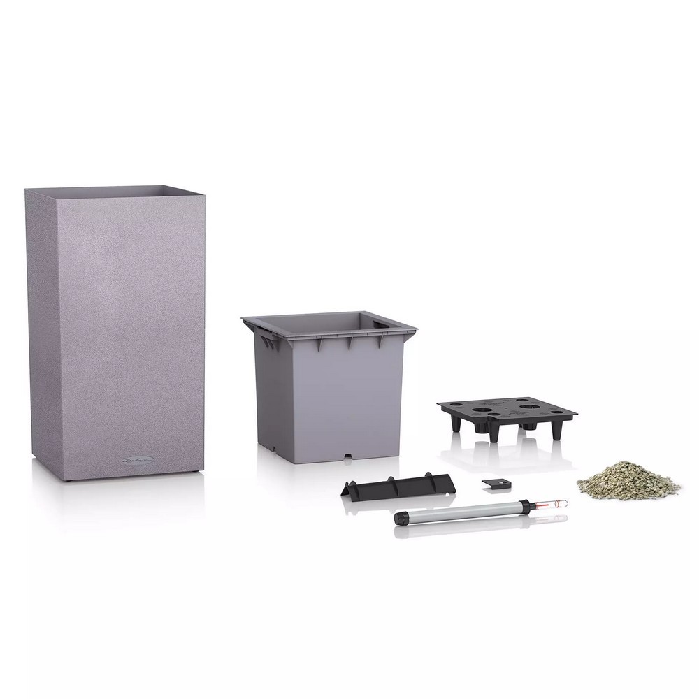 Умный вазон Lechuza Canto Stone 30 high 12 л кварцевый белый 13607