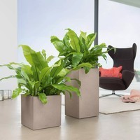 Умный вазон Lechuza Canto Stone 30 high 12 л кварцевый белый 13607