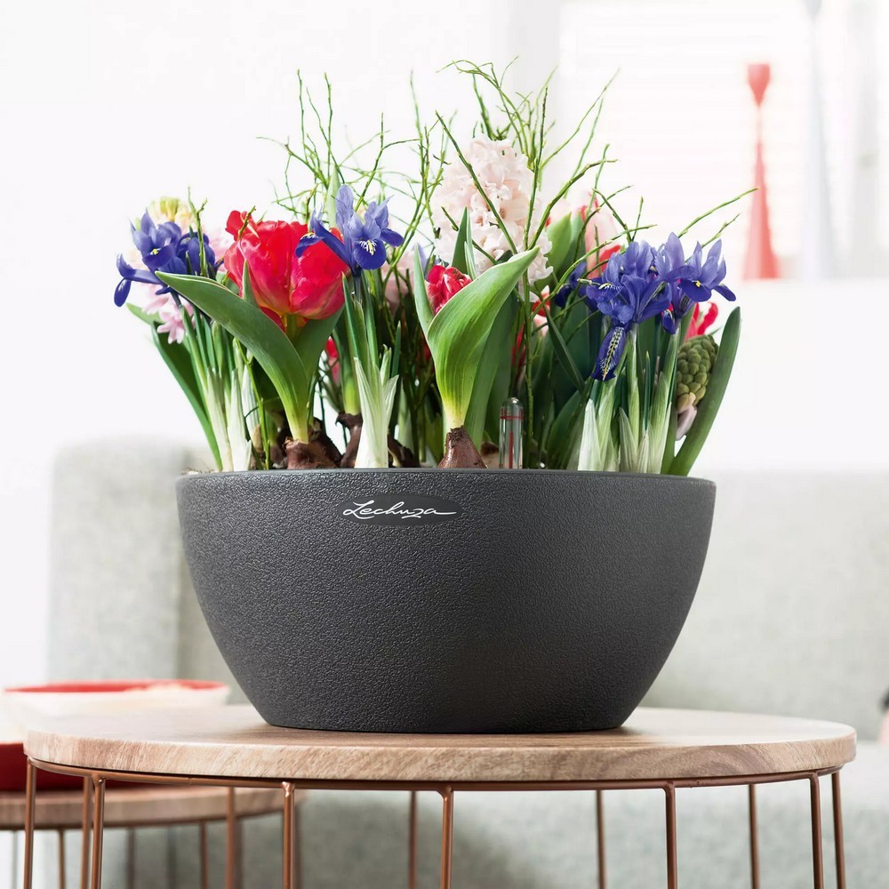 Умный вазон Lechuza Cubeto Stone 30 4,5 л кварцевый белый 13837