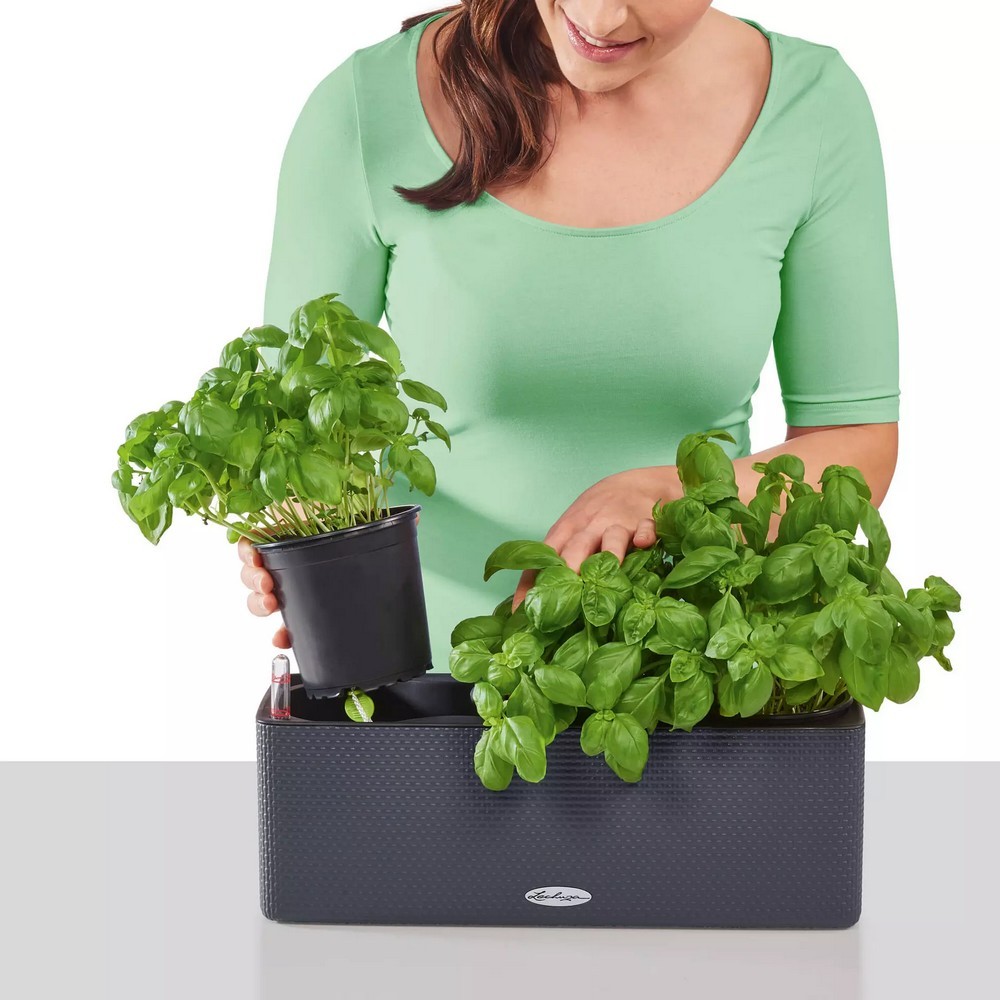 Умный вазон Lechuza Cube Color Triple 40 песочно-коричневый 13686