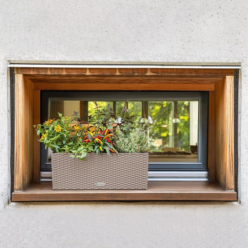 Умный вазон Lechuza Balconera Cottage 50 черный 15639