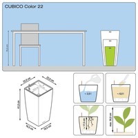 Фото Кашпо Lechuza Cubico Color 22 6 л 13128