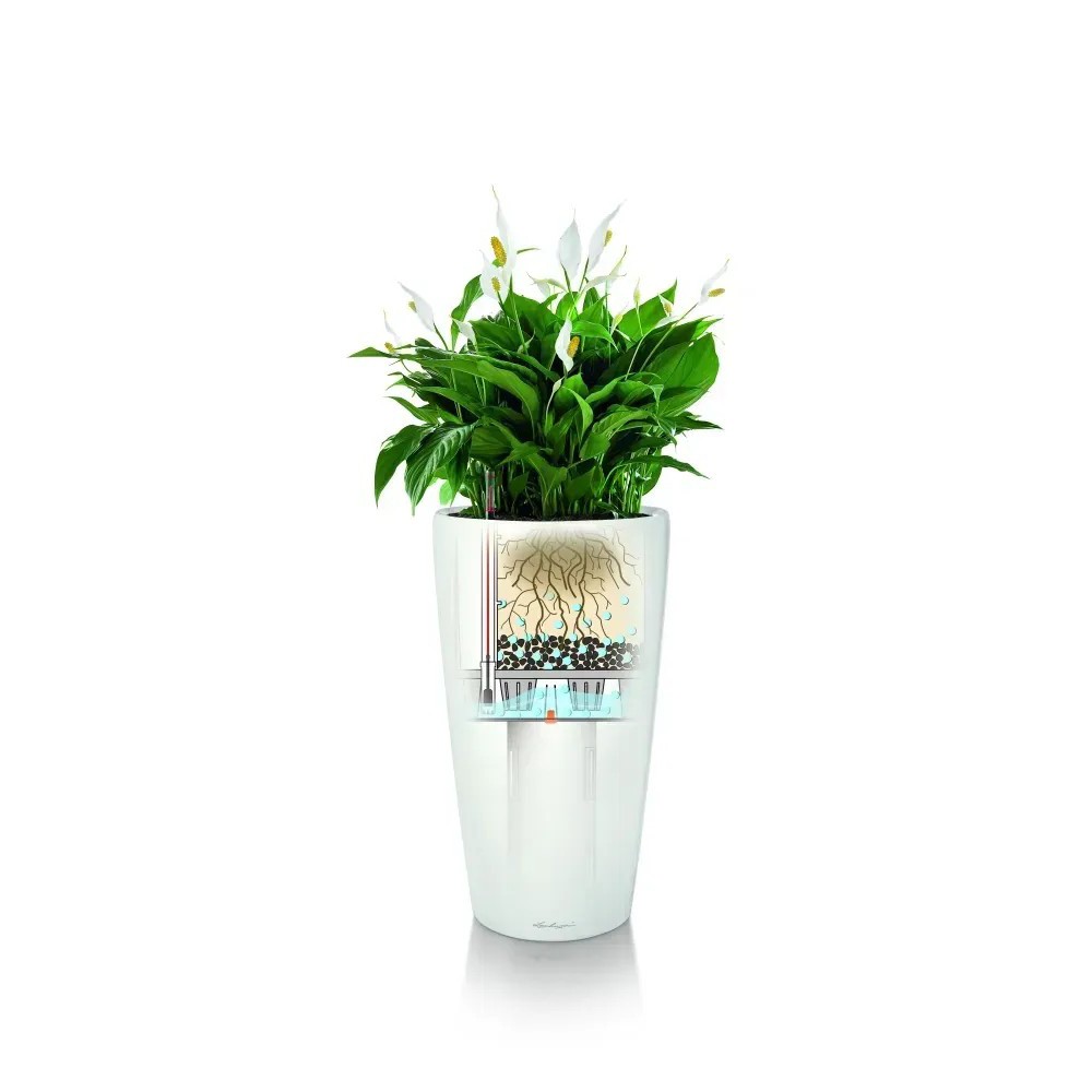 Вазон Lechuza Rondo 40 антрацитовый матовый 15742