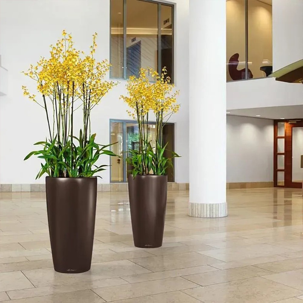 Вазон Lechuza Rondo 40 черный матовый 15745